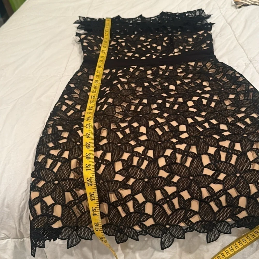 Milly leila black dress with gold under skirt